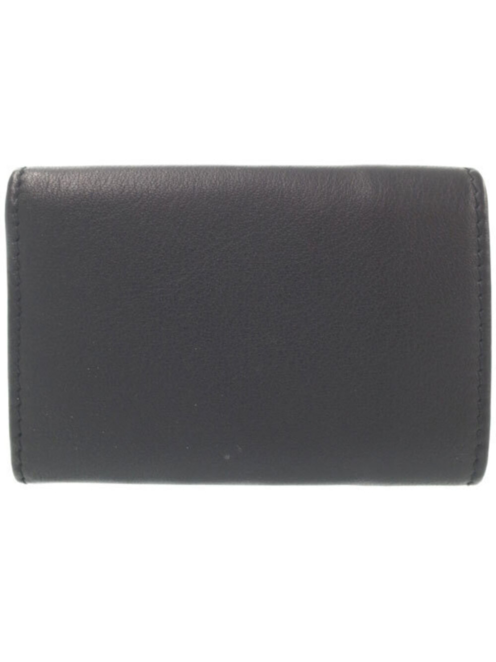 Balenciaga Tri Wallet fold Double Snap Closure Black